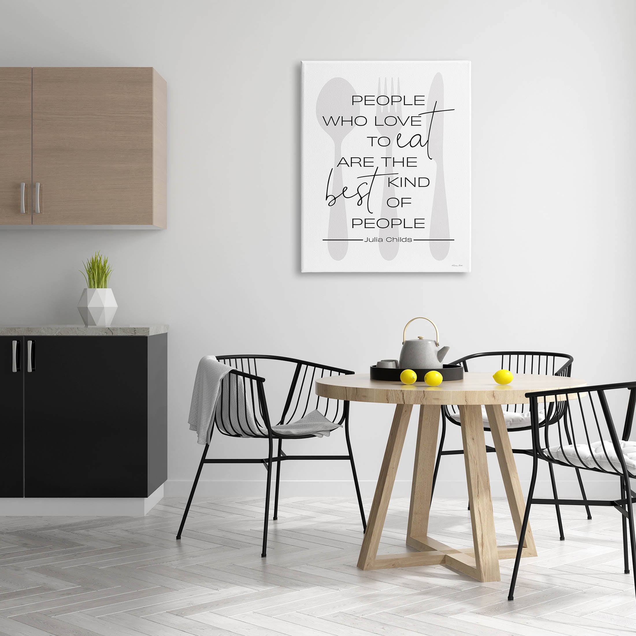 Stupell Industries People Who Love To Eat Quote Graphic Art Gallery Wrapped Canvas Print Wall Art, Design by Susan Ball