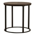 thumbnail image 1 of Meubles SEI Landmill Table Ronde en Bois Naturel Recyclé-Noir, 1 of 3