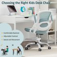 thumbnail image 4 of Silla de escritorio MINPINSER, ergonómica, de estudio, altura ajustable para niños, 4 of 7