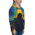 thumbnail image 3 of Fotbe Abstract Starry Sky Pattern Youth Pullover Hooded Sweatshirt, Boys Hoodie, Kangaroo Pocket Hoodie for Kids Girls -Small, 3 of 6