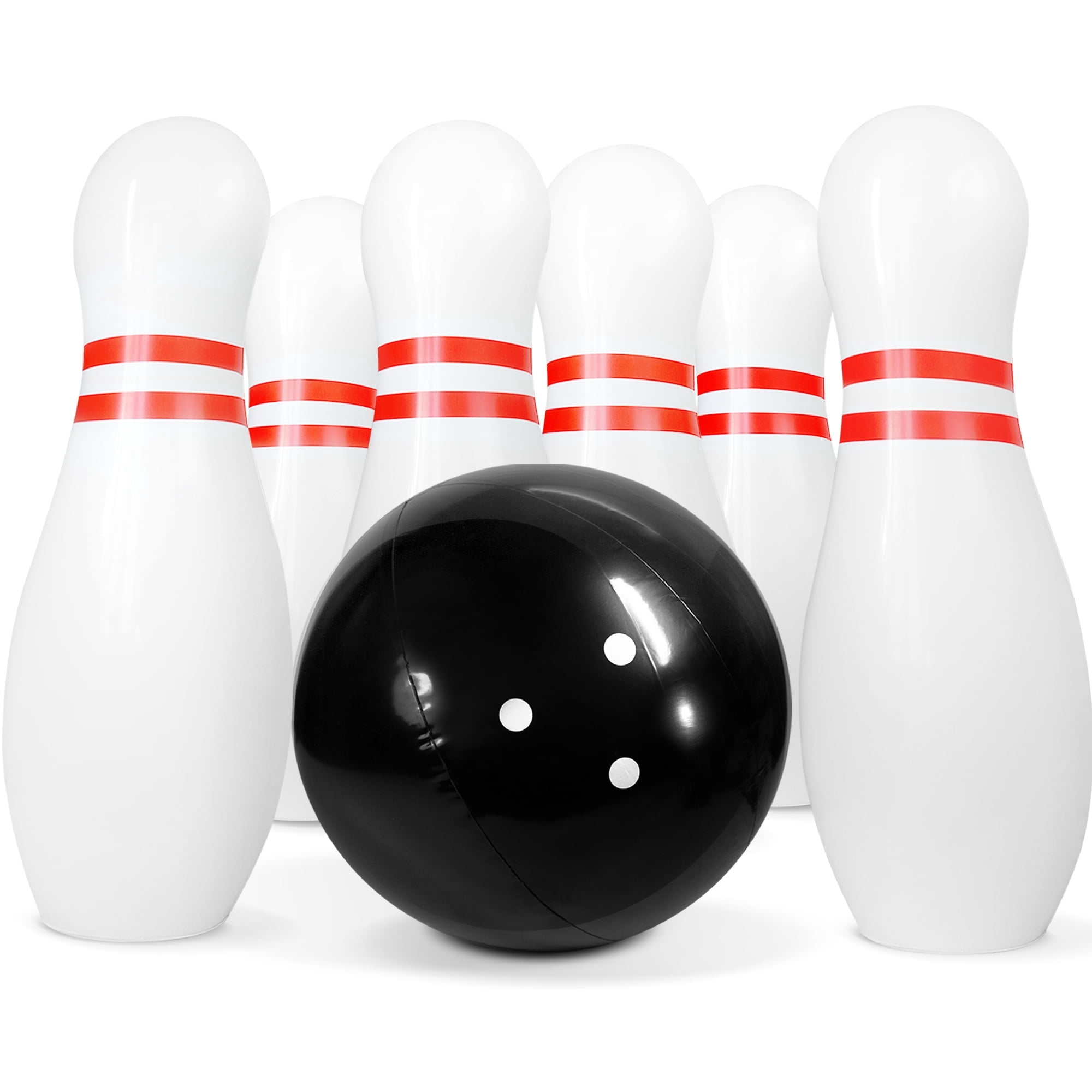 Novelty Place Giant Inflatable Bowling Set - One 14 Inches Ball with Six 22 Inches Pins
