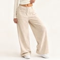 thumbnail image 6 of Girls Corduroy Wide Leg Pants Vintage Baggy Pants with Pockets High Waist Trousers for Girls Beige Pants for Girls Teen Cute Clothes for Girls 13-14 Years, 6 of 9