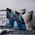 thumbnail image 2 of Pillow Covers 24x24 Set of 2, Navy Blue Geometric Throw Pillow Covers Decorative Couch Cushion Cover, Modern Beige Abstract Art Microfiber Soft Square Pillowcases for Bedroom Living Room Sofa, 2 of 7