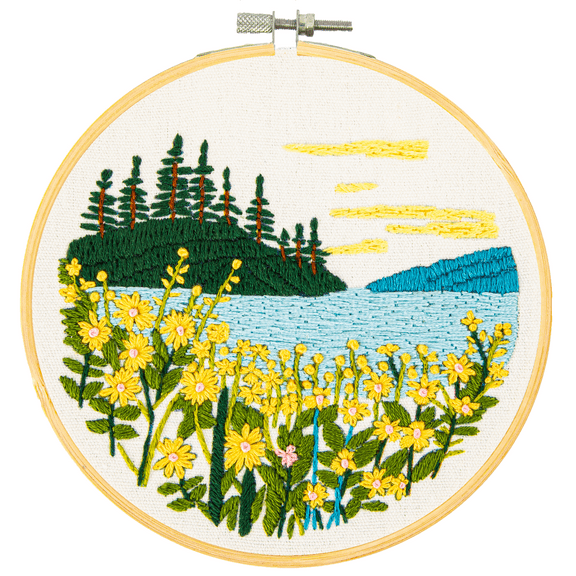 Diamond Dotz Kits - Embroidery Mountain Lake: Relax and Create with This Embroidery Kit for Beginners, Perfect Embroidery Kits for Adults Seeking a Fun, Scenic Craft Project