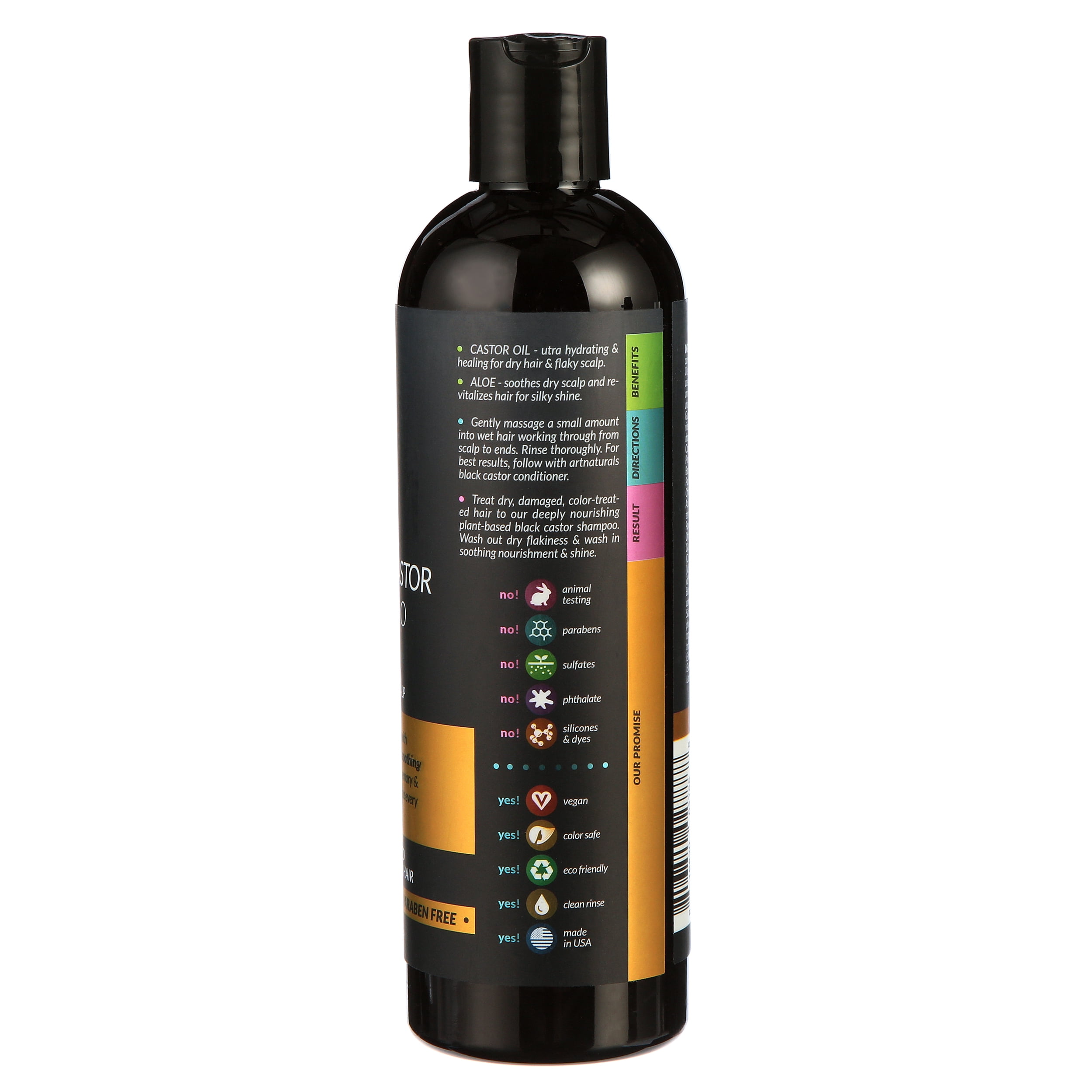 Artnaturals Black Castor Oil Shampoo Color Treated Hair (12 oz / 473 ml)