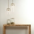 thumbnail image 2 of Jamie Young Co Cambrai 1-Light Metal & Glass Small Pendant in Brass/Clear, 2 of 7