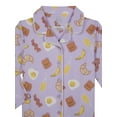 thumbnail image 2 of Wonder Nation Girls Button Front Long Sleeve Top & Pant Pajama Set with an Eyemask, 3-Piece, Sizes 4-18 & Plus, 2 of 4
