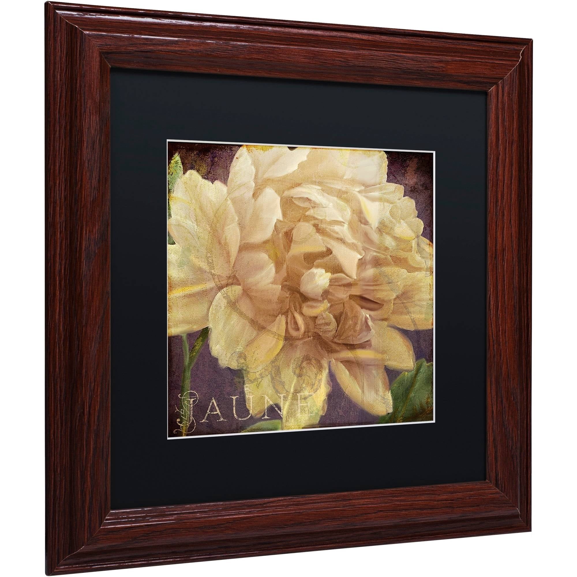 Trademark Fine Art "Jaune" Canvas Art by Color Bakery Black Matte, Wood Frame