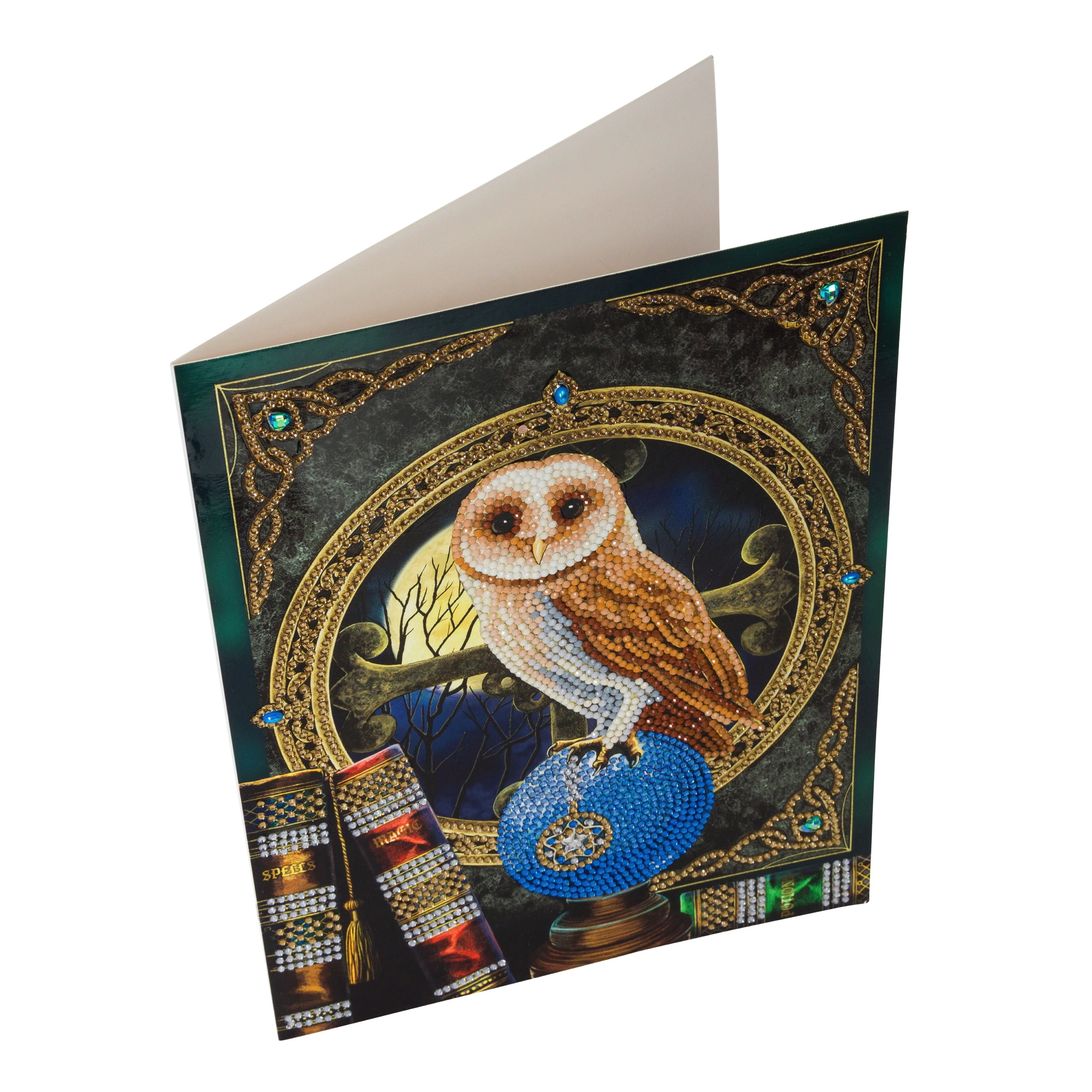Crystal Art Diamond Painting Card Kit - Barn Owl- Create Your Own 7x7  Card Kit - for Ages 8 and up