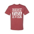 thumbnail image 2 of Wild Bobby, Best Papa Ever, Father's Day, Men Graphic Tee, Vintage Heather Red, Medium, 2 of 4