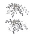 thumbnail image 1 of Elegante Crystal Pearl Shoes Clip 2pcs Sparkling Floral Women # 39; s Clip de decoración de tacón alto Diy Shoe Hebilla Accesorios para mujeres, Silver Feliz Sencillez, 1 of 4