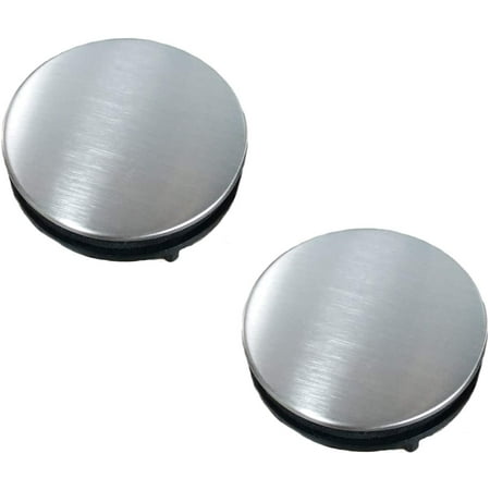 2 Pack Sink Tap Faucet Hole Cover Kitchen Sink Plug Brushed Stainless Steel Hole Cover for Dia 0.98 to 1.18 Inch (Short)