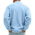 thumbnail image 6 of Men's Big and Tall Quarter Zip Pullover Sweater Solid Color Ribbed Knit Polo Sweaters Long Sleeve Zip Mock Neck Corduroy Polo Sweatshirt Winter Warm Casual Quarter-Zip Polo Sweatshirt, 6 of 7