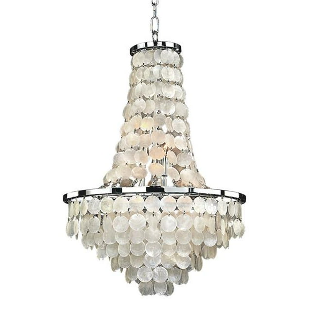 Glow Lighting 636CD19SP Bayside 636 9 Light Capiz Shell Chandelier