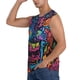 thumbnail image 3 of Balery Neon Graffiti Urban Art Camisetas sin mangas para hombre, absorbe la humedad y protege contra el mal olor.-Large, 3 of 7