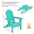 thumbnail image 2 of Gymax Patio Folding Adirondack Chair Weather Resistant Cup Holder Yard Turquoise, 2 of 8