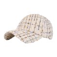 thumbnail image 2 of Xijirk Baseball Cap Textured Woven Curved Brim Fashion Hat for Daily Casual Street Travel Outdoor Wear,Khaki,One Size, 2 of 5