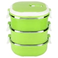 thumbnail image 1 of Contenedor para Comida Aquila Rectangular 3 Niveles Verde RC7483, 1 of 4
