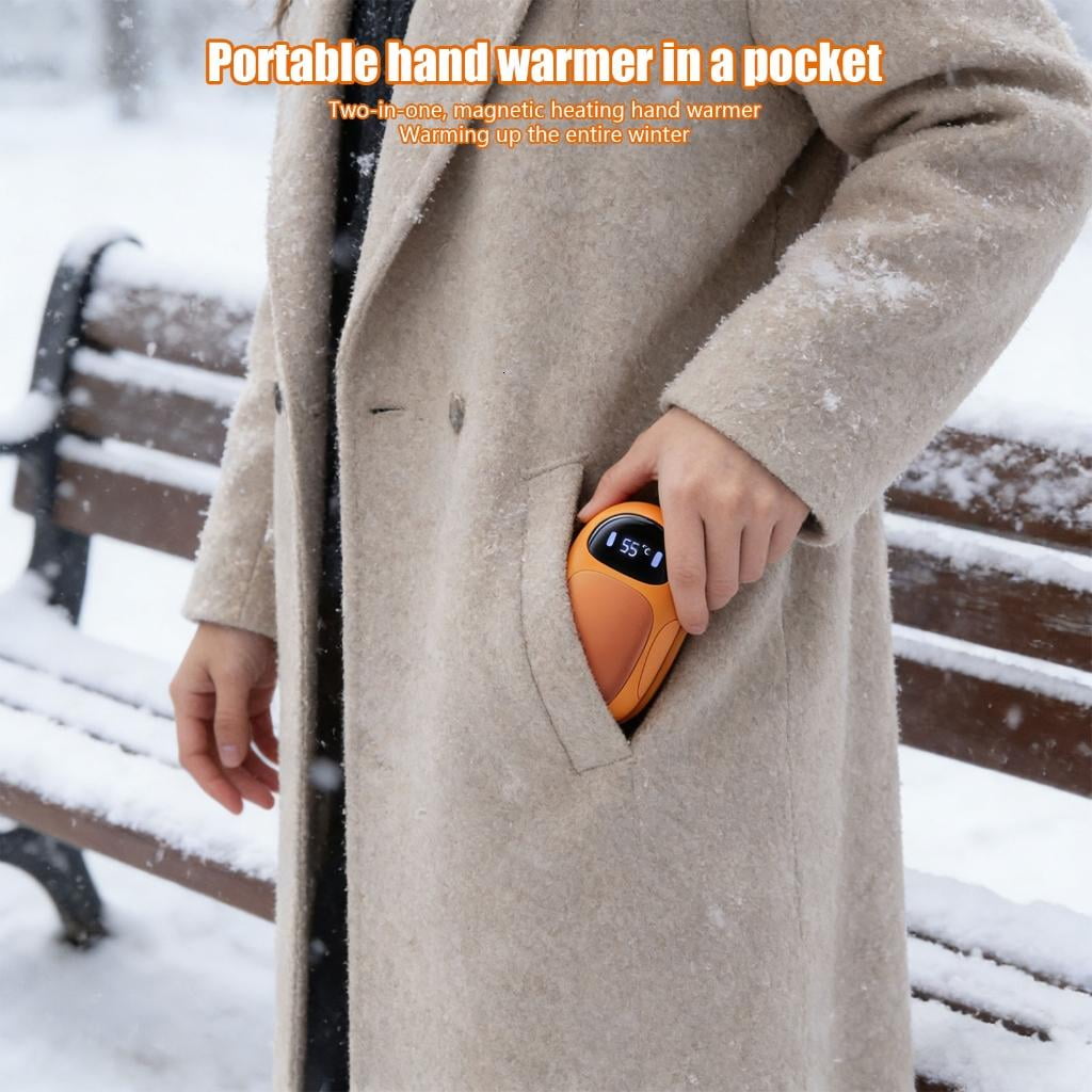 Giaone Magnetic Electric Hand Warmer Rechargeable Quick Warming Up For Elderly Kids