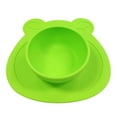 thumbnail image 3 of Wrapables® Silicone Placemat + Suction Food Bowl for Baby, Green Bear, 3 of 6