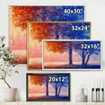 thumbnail image 4 of Designart 'Colorful Autumn Forest Trees Along Beautiful River' Lake House Framed Canvas Wall Art Print, 4 of 5