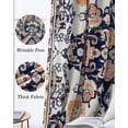 thumbnail image 3 of Orange Boho Blackout Curtains for Bedroom Living Room Darkening Curtains 90 Inch Abstract Art Vintage Ethnic Tribe Black Out Window Curtain Privacy Insulated Window Treatment Grommet Drapes 52"x90"x2, 3 of 9