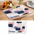 thumbnail image 6 of Navy Blue Pink Art Placemats Set of 12 Abstract Contemporary Luxury Place Mats Indoor Wipeable Table Mats Washable Cloth Dining Table Placemats for Kitchen Holiday Party Home Decor 13x19 Inch, 6 of 9