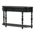 thumbnail image 5 of GZXS 52" Curved Console Table with 4 Drawers and Open Shelf, Modern Vintage Entryway Table for Living Room, Hallway, or Foyer (Black), 5 of 9