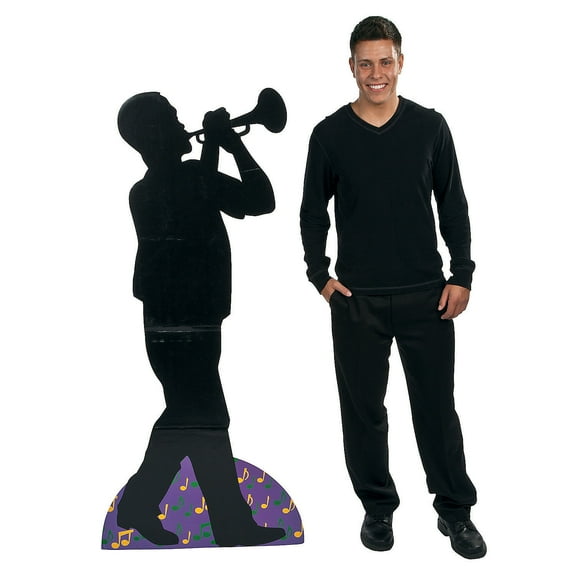 Fun Express - Preservation Hall Trumpet Player Standup for Mardi Gras - Party Decor - Large Decor - Floor Stand Ups - Mardi Gras - 1 Piece