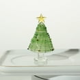 thumbnail image 6 of VOTRUDI Mini Christmas Tree Glass Ornaments,Christmas Tree Clearance,Winter Figurines,Christmas Indoor Decor for Room Office Tabletop,Green, 6 of 6
