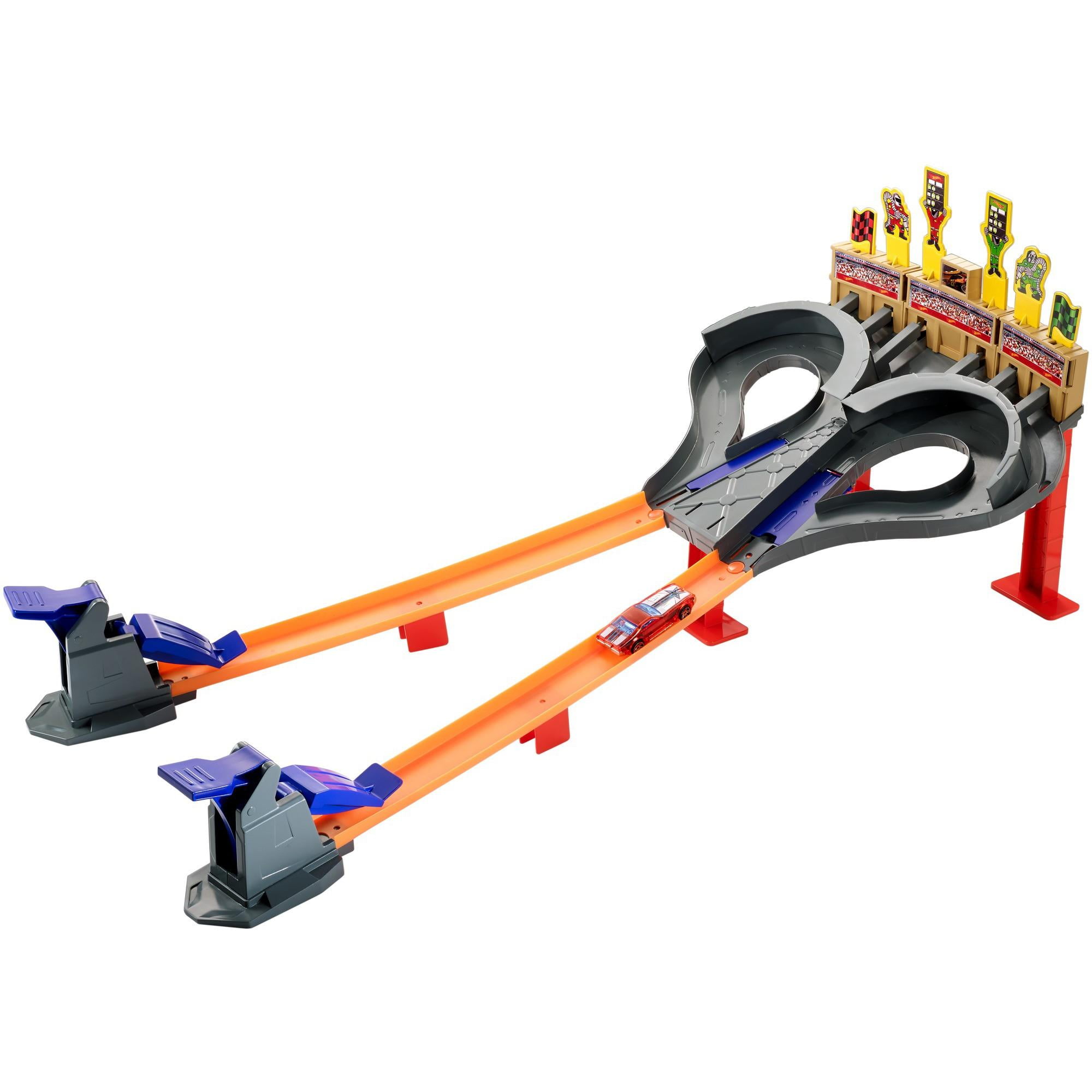 Hot Wheels Track Builder Straight Track with Car AND Hot Wheels Super Speed Blastway Track Set Exclusive 