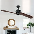 thumbnail image 3 of Parrot Uncle 54in Black Modern Ceiling Fan with Remote Control, 3 of 8