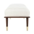 thumbnail image 6 of SAFAVIEH Couture Flannery Solid Viscose Mid-Century Bench, Cream, 6 of 9