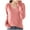 Pink, variant on Admvng Womens Sweaters Solid Color Long Sleeved V-neck Knitted Sweater Thin Sweater Top, Size S-2XL