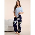 thumbnail image 4 of Smilooen Lounge Set for Women 2 Piece Outfits Short Sleeve Round Neck Pjs Sleepwear,S-2XL, 4 of 6