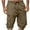 *Brown, variant on VBVC Men's Drawstring 5-inch Cargo Shorts,Summer Elastic Waist Shorts For Men,Army Green,Size L