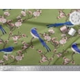 thumbnail image 3 of Soimoi Silk Fabric Blossom & Paradise Whydah Bird Print Sewing Fabric Yard 42 Inch Wide, 3 of 3