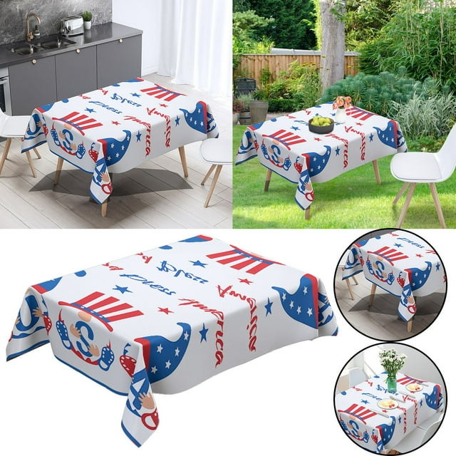 Bovemsi Nappe de Table pour la Fête de l'Indépendance, Nappe de Table Basse, Décoration de Vacances