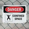 thumbnail image 4 of Confined Space OSHA Danger Aluminum Sign 10 Inch x 7 Inch - 10 Pack, 4 of 8