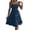 Navy, variant on Dresses for Women Solid Color Sleeveless Spaghetti Strap Backless Layered Pleated Dress Navy S