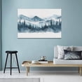 thumbnail image 3 of Aaroca Foggy Forest Wall Art Nature Tree Landscape Decor Modern Master Over Above Bed Canvas Prints Misty Mountain Horizontal Unframed Artwork Painting Home Office Decorations For Living Room, 3 of 3