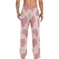 thumbnail image 7 of FREEAMG Men's Pajama Pants with Pockets Sleepwear Lounge Pants Stretch Casual Pink Cow Spot, 7 of 7