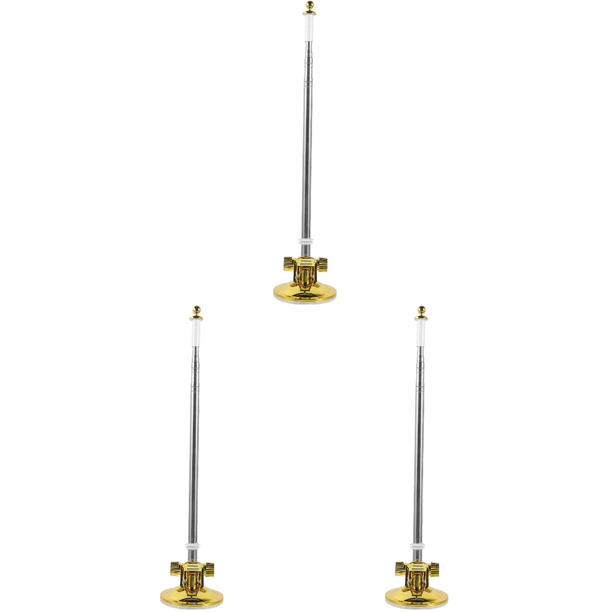 FRCOLOR 3pcs Outdoor Flag Pole Stand Durable Suction Cup Flagpole Stand Display Car Flag Mount Tool