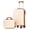 Beige, variant on Alvantor 2 Pcs Luggage Set with Combination Lock, 20" ABS Spinner Suitcase & 14" Cosmetic Case, Silver