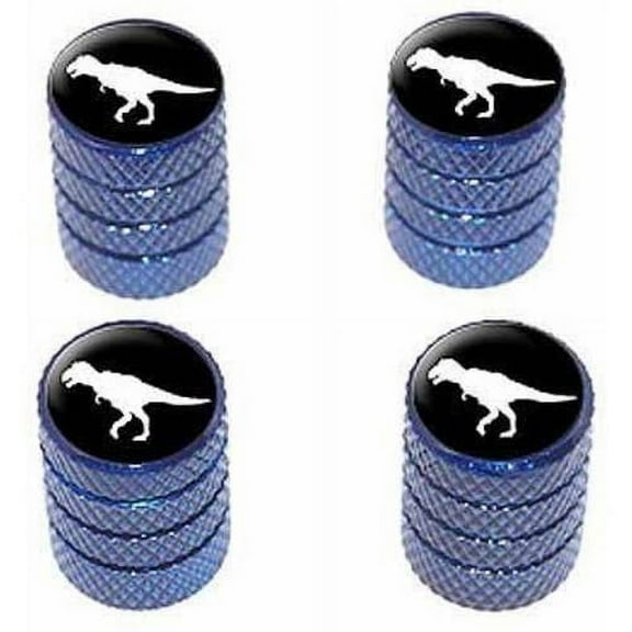 Dinosaur Tyrannosaurus Rex Tire Rim Wheel Aluminum Valve Stem Caps, Multiple Colors