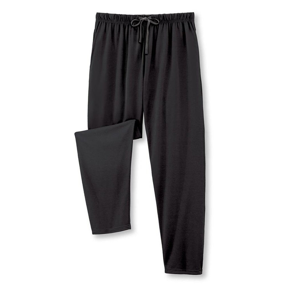 Collections Etc. Comfy Knit Pants with Elastic Drawstring Waistband