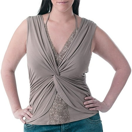 Metro7 - Women's Plus Layered Twist Tank