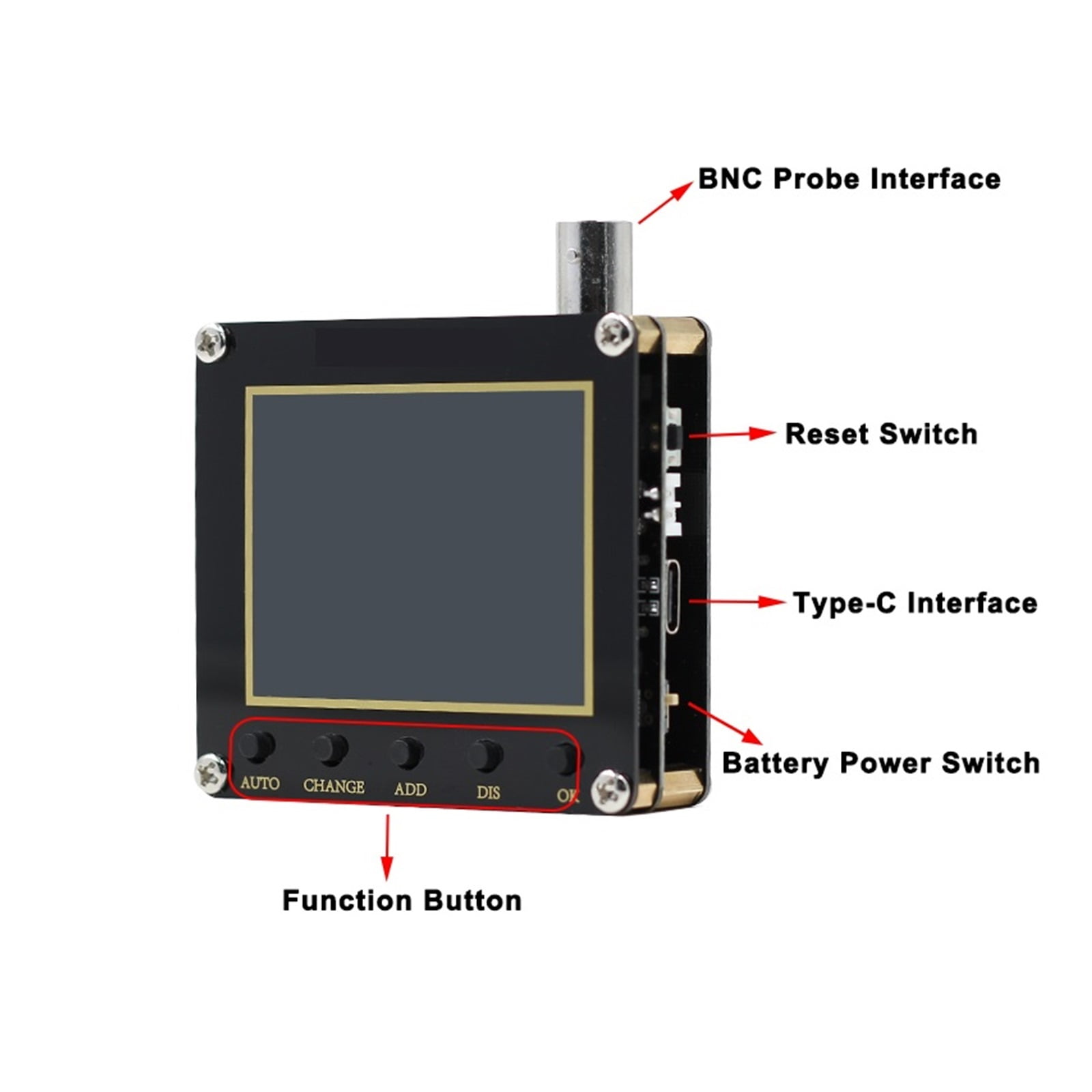 138pro Handheld Portable Digital Oscilloscope 2.4 Inch Multi-function Digital Oscilloscope One Button Logic Analyzer