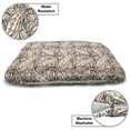 thumbnail image 3 of Brown Paisley Pet Bed, Intertwined Abstract Leaves Curvy Ornaments Nature Theme Print, Resistant Pad for Dogs and Cats Cushion with Removable Cover, 24" x 39", Dark Mauve and Champagne, by Ambesonne, 3 of 4