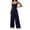 Dark Blue, variant on Women's Summer Spaghetti Strap Sleeveless Jumpsuit Wide Leg Baggy